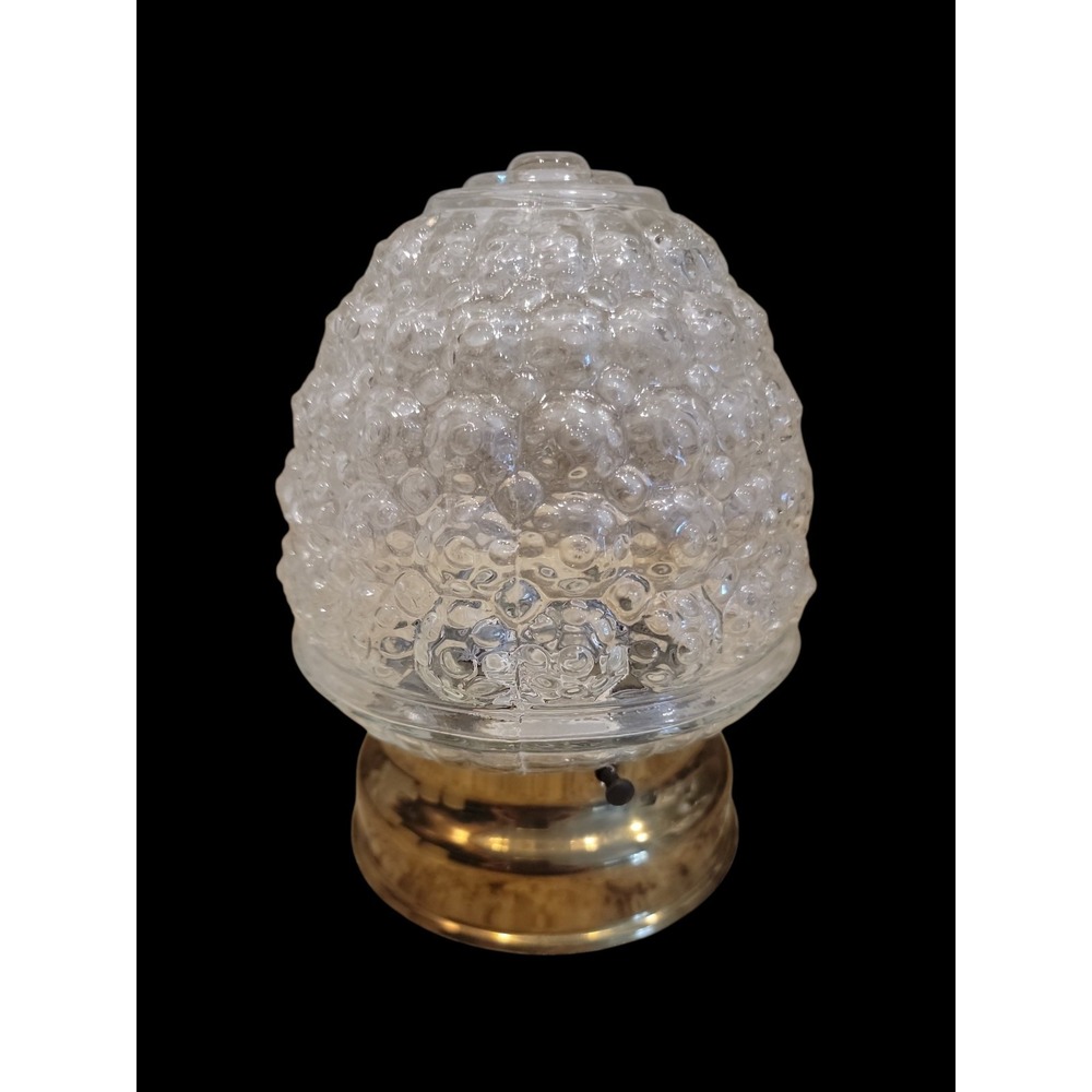 Vintage Acorn Beehive Clear Bubble Glass Ceiling Light Shade Fixture Globe